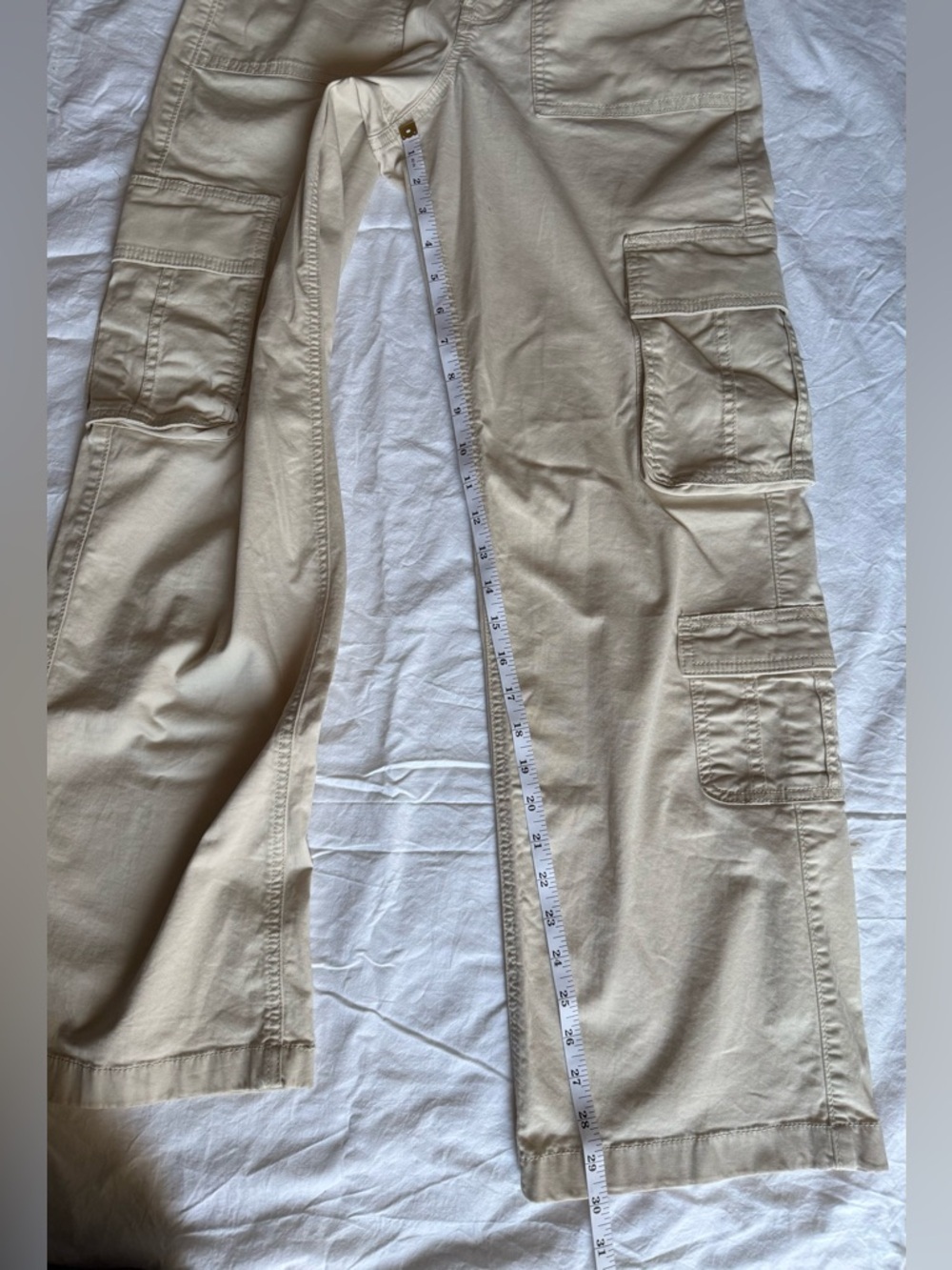 Hollister Khaki Tan Low Rise Baggy Cargo Pants Size 24 - Picture 9 of 10